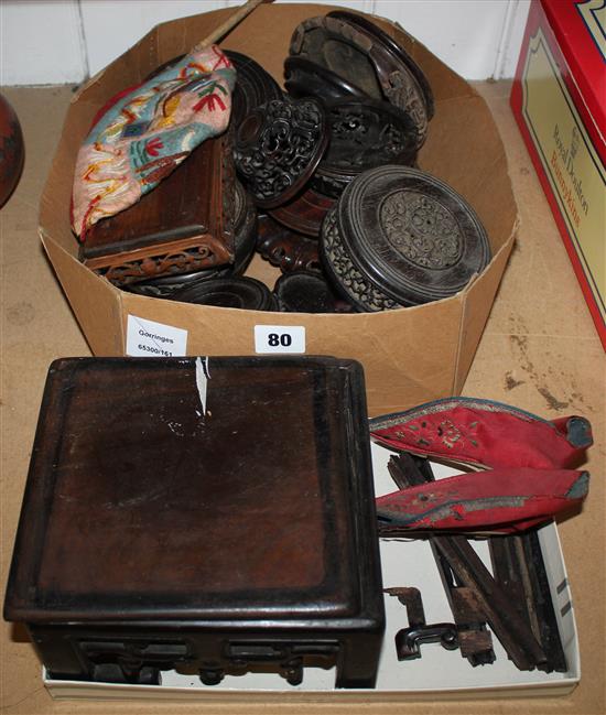 Collection of Oriental wood stands